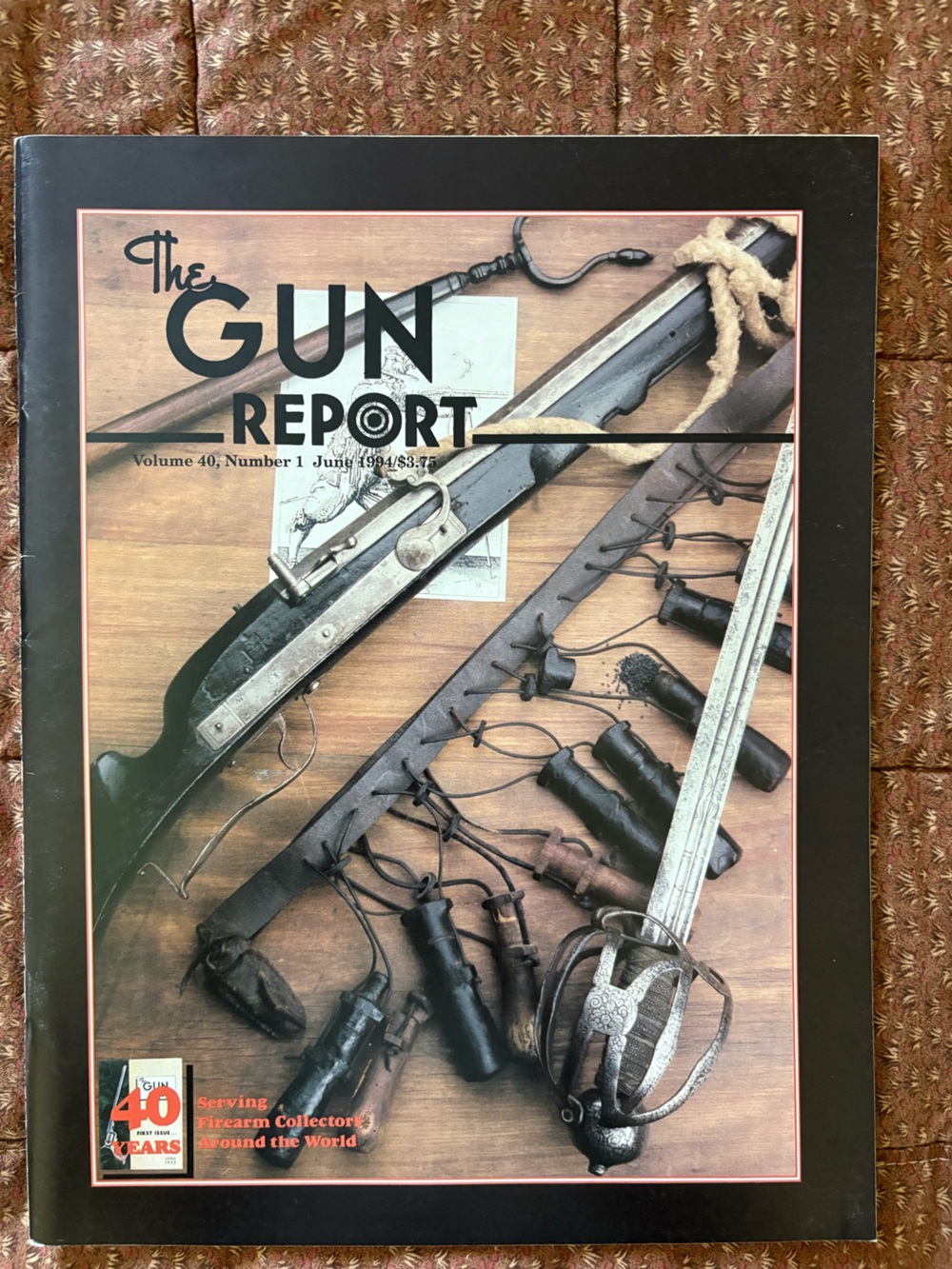 Vintage The Gun Report Magazine Volume 40 No 1 - 40 YEARS - With Gun Show Flyers